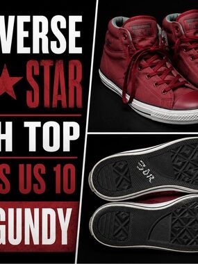 Converse High Top Sneakers in Burgundy Red